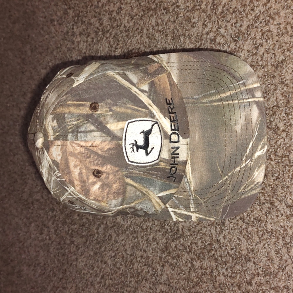 K-Products Official John Deere Camo Barbed Wire Adjustable Hat Cap OS